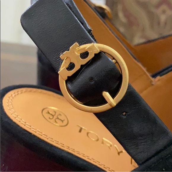 79. NEW (NIB)Tory Burch Selby 75MM Block Heel Sandal Silk/Suede - Picture 5 of 9